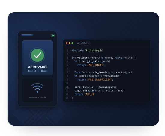 Validador e desenvolvimento de software de bilhetagem